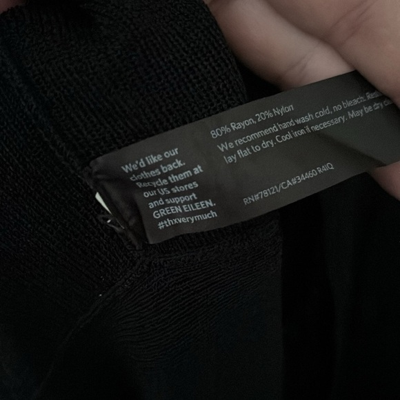 Eileen Fisher Women’s 2 Tier Open Front Cardigan Black XS Oversized Semi Sheer - Picture 7 of 7